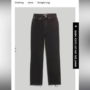 Madewell curvy perfect vintage straight leg jean 25